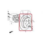 Тормозной диск задний Honda 42510-T0G-A02