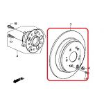 Тормозной диск задний Honda 42510-T1G-G00