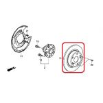 Тормозной диск задний Honda 42510-T2F-A00