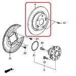 Тормозной диск задний Honda 42510-TA0-A00