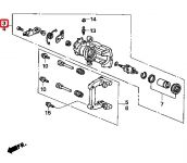 Задний правый тормозной суппорт Honda 43012-SEA-E01