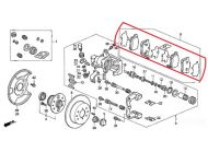 Тормозные колодки задние Honda 43022-S5A-J00