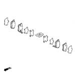 Тормозные колодки задние Honda 43022-S9A-010