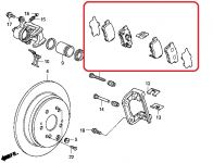Тормозные колодки задние Honda 43022-TL0-G50