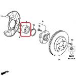 Подшипник ступицы переднего колеса Honda 44300-TA0-A61