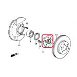Ступица колеса переднего Honda 44600-S1A-E40
