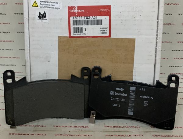 Тормозные колодки передние Honda 45022-TGZ-A01