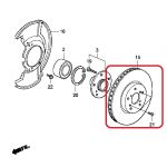 Тормозной диск передний Honda 45251-SWA-A00