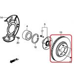 Тормозной диск передний Honda 45251-T0G-A00