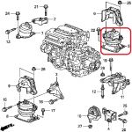 Подушка двигателя задняя Honda 50810-TA1-A01