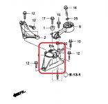 Подушка двигателя правая нижняя Honda 50820-SMG-E04