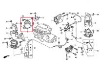 Подушка двигателя правая Honda 50820-SJA-A01
