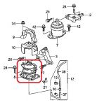 Подушка двигателя передняя Honda 50830-SJA-E01