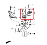 Подушка двигателя правая верхняя Honda 50880-SMG-E02