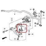 Шаровая опора передняя нижняя правая Honda 51220-SWA-A01