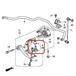 Шаровая опора передняя нижняя левая Honda 51230-SWA-A01