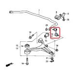 Стойка стабилизатора передняя правая Honda 51320-S5A-003
