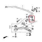 Стойка стабилизатора передняя левая Honda 51321-S5A-003