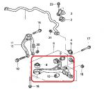Рычаг передней подвески левый нижний Honda 51360-SDA-A03