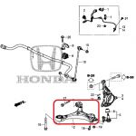 Рычаг передней подвески правый нижний Honda 51350-TV2-E02