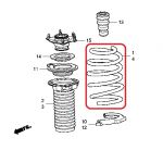 Пружина передняя правая Honda 51401-SWW-E13