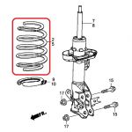 Пружина передняя правая Honda 51401-TR0-E01