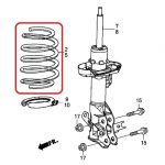 Пружина передняя левая Honda 51406-TR0-E01