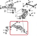 Рычаг задний нижний Honda 52350-SJA-000