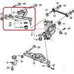 Рычаг подвески задний верхний левый Honda 52400-SJA-013