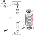 Пружина подвески задняя левая Honda 52446-TR0-E12
