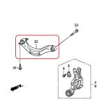 Рычаг задней подвески верхний Honda 52510-TR0-A01