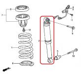 Амортизатор задний Honda 52610-STX-A54