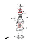 Втулка амортизатора заднего Honda 52631-S5A-004