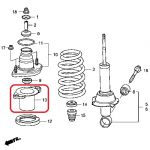 Пыльник амортизатора задний Honda 52687-SWA-A01