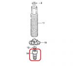 Отбойник заднего амортизатора Honda 52722-SDA-A01