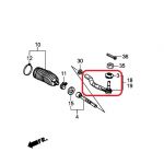 Наконечник рулевой тяги левый Honda 53560-TR0-A01