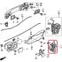 Активатор замка дверного задней левой двери Honda 72155-S5A-003