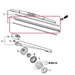 Гумка щітки склоочисника заднього (350 мм) Honda 76622-S2X-003