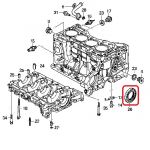 Сальник коленвала задний Honda 91214-RTA-004