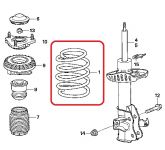 Пружина подвески передняя Suplex 11197
